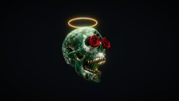 Skull skulls, jade, skull, design, abstract, gold, skullart, jadeskull