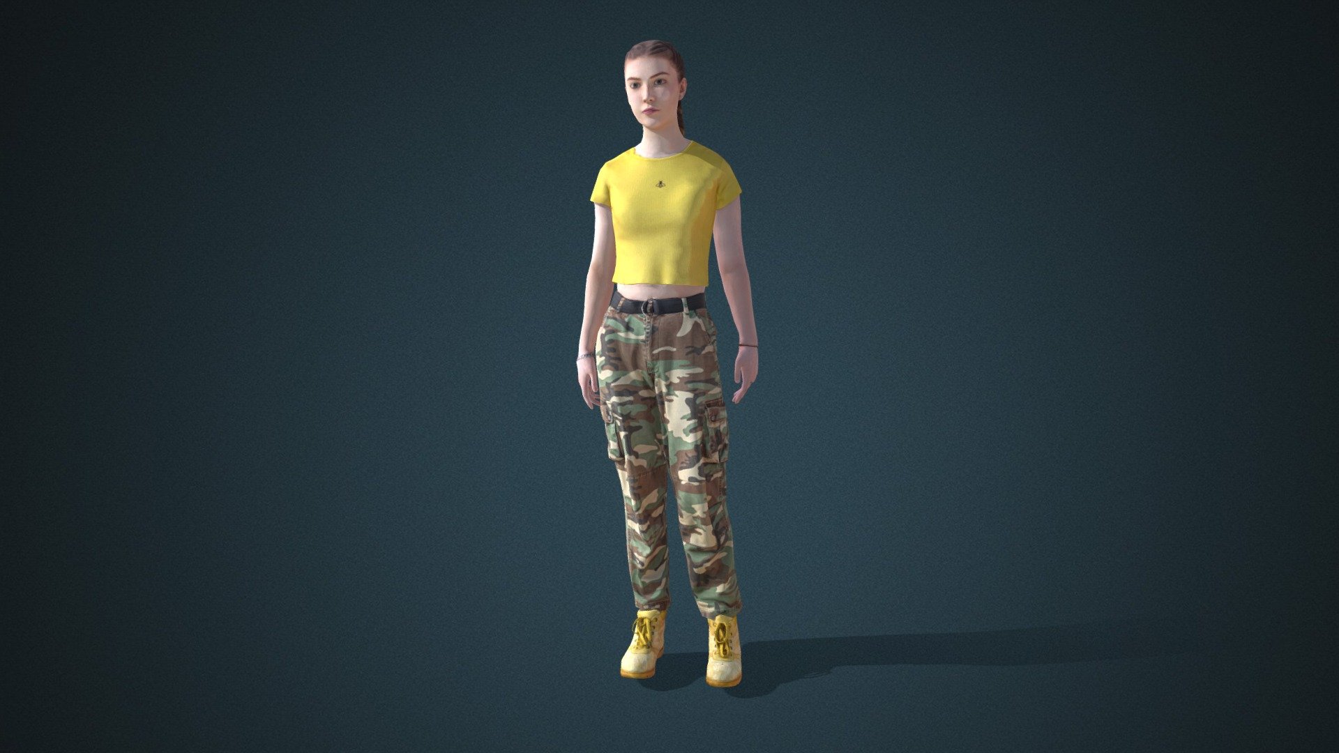 Do you like this model?  Free Download more models, motions and auto rigging tool AccuRIG (Value: $150+) on ActorCore
 

This model includes 2 mocap animations:  Modern_F_Idle,Modern_F_Walk. Get more free motions

Design for high-performance crowd animation.

Buy full pack and Save 20%+: Young Fashion Vol.4


SPECIFICATIONS

✔ Geometry : 7K~10K Quads, one mesh

✔ Material : One material with changeable colors.

✔ Texture Resolution : 4K

✔ Shader : PBR, Diffuse, Normal, Roughness, Metallic, Opacity

✔ Rigged : Facial and Body (shoulders, fingers, toes, eyeballs, jaw)

✔ Blendshape : 122 for facial expressions and lipsync

✔ Compatible with iClone AccuLips, Facial ExPlus, and traditional lip-sync.


About Reallusion ActorCore

ActorCore offers the highest quality 3D asset libraries for mocap motions and animated 3D humans for crowd rendering 3d model