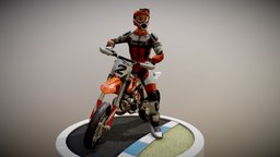 Supermoto bike, motorcycle, rider, racing