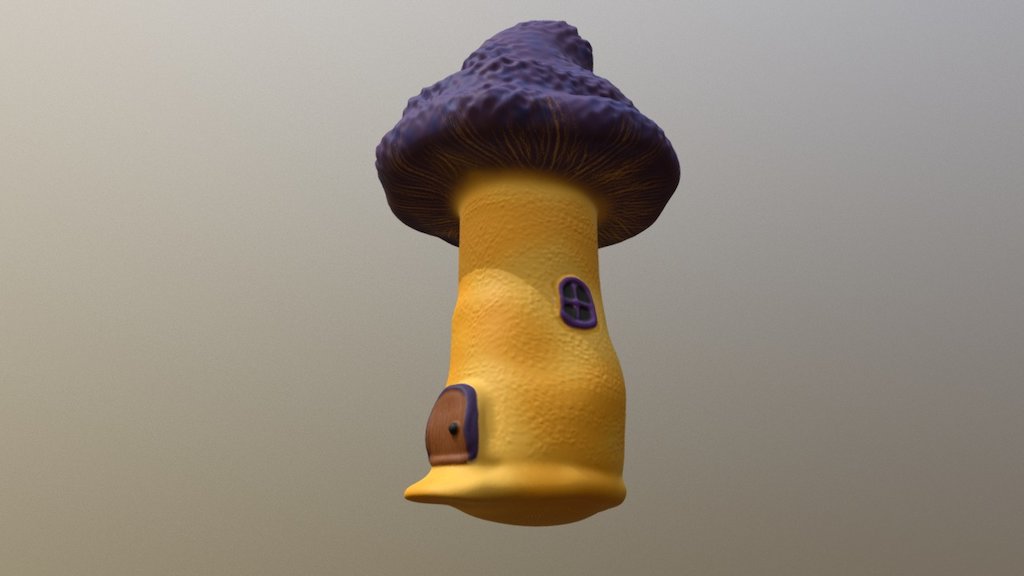 Tall Mushroom House - 3D model by cynthiadanielle26 3d model