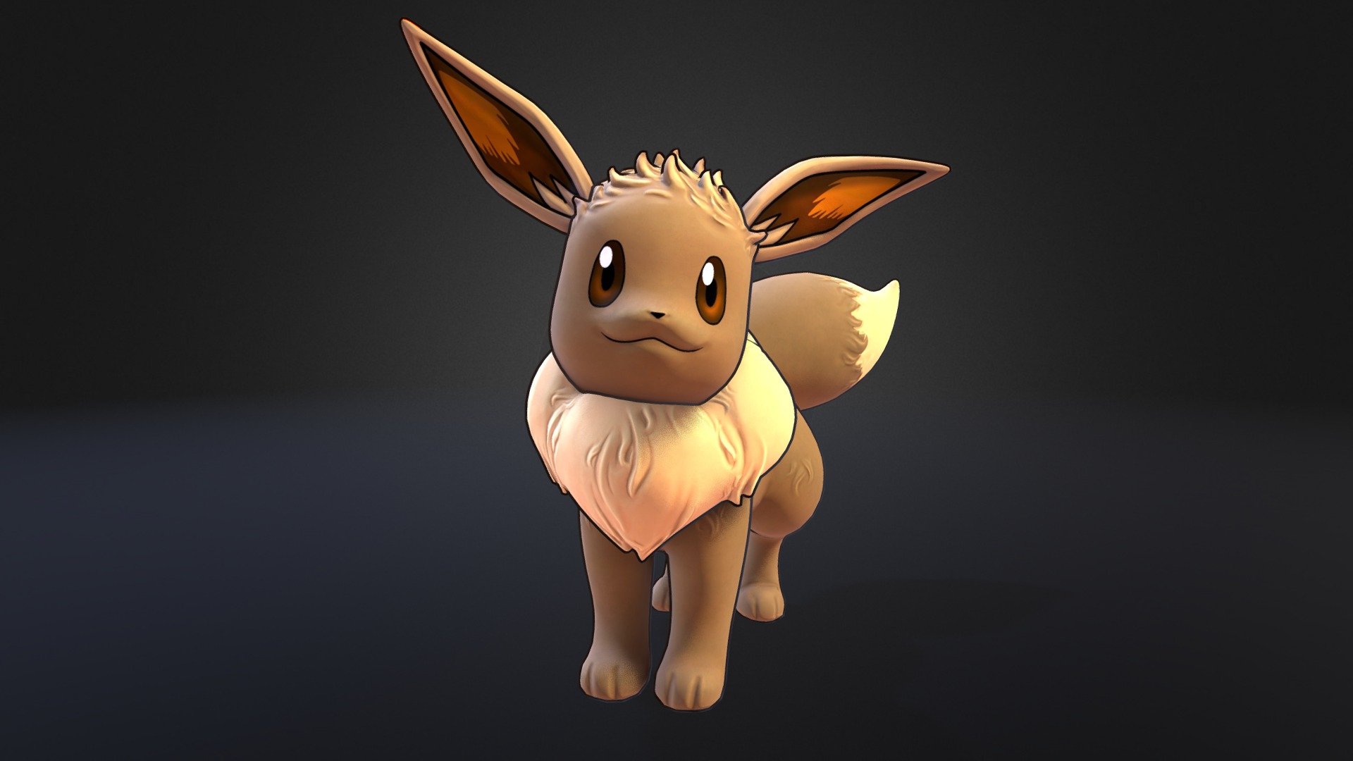The cute but useless one. I made a making of, it's here: https://www.youtube.com/watch?v=L0tRPV8R8LQ - Eevee Pokemon - 3D model by 3dlogicus 3d model