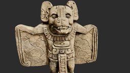 Mayan Bat Sculpture world-heritage, museums, guatemala, bats, mesoamerica, mayan-culture, 3d-laser-scanning, university-of-south-florida, popolvuh