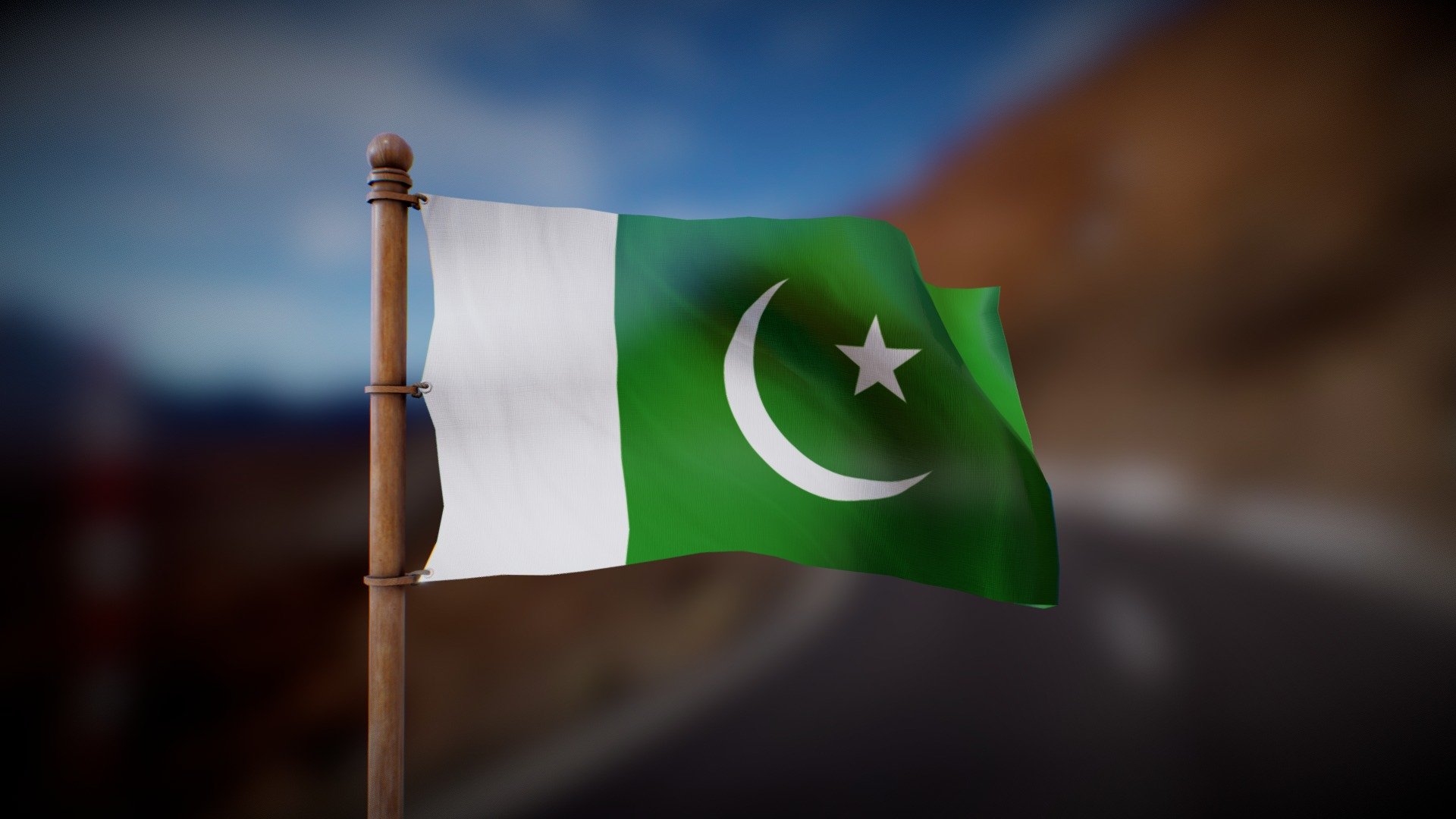 Flag waving in the wind in a looped animation

Joint Animation, perfect for any purpose
4K PBR textures

Feel free to DM me for anu question of custom requests :) - Flag of Pakistan - Wind Animated Loop - Buy Royalty Free 3D model by Deftroy 3d model