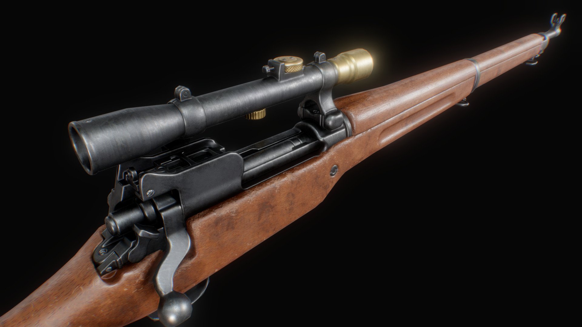 The British P14 fitted with a Sniper Scope.

High Poly by Red Rogue (https://www.artstation.com/redroguexiii)
Low Poly and Texture by me.
Heavily optimized for First Person only.

WIP for a Rising Storm 2 mod 3d model