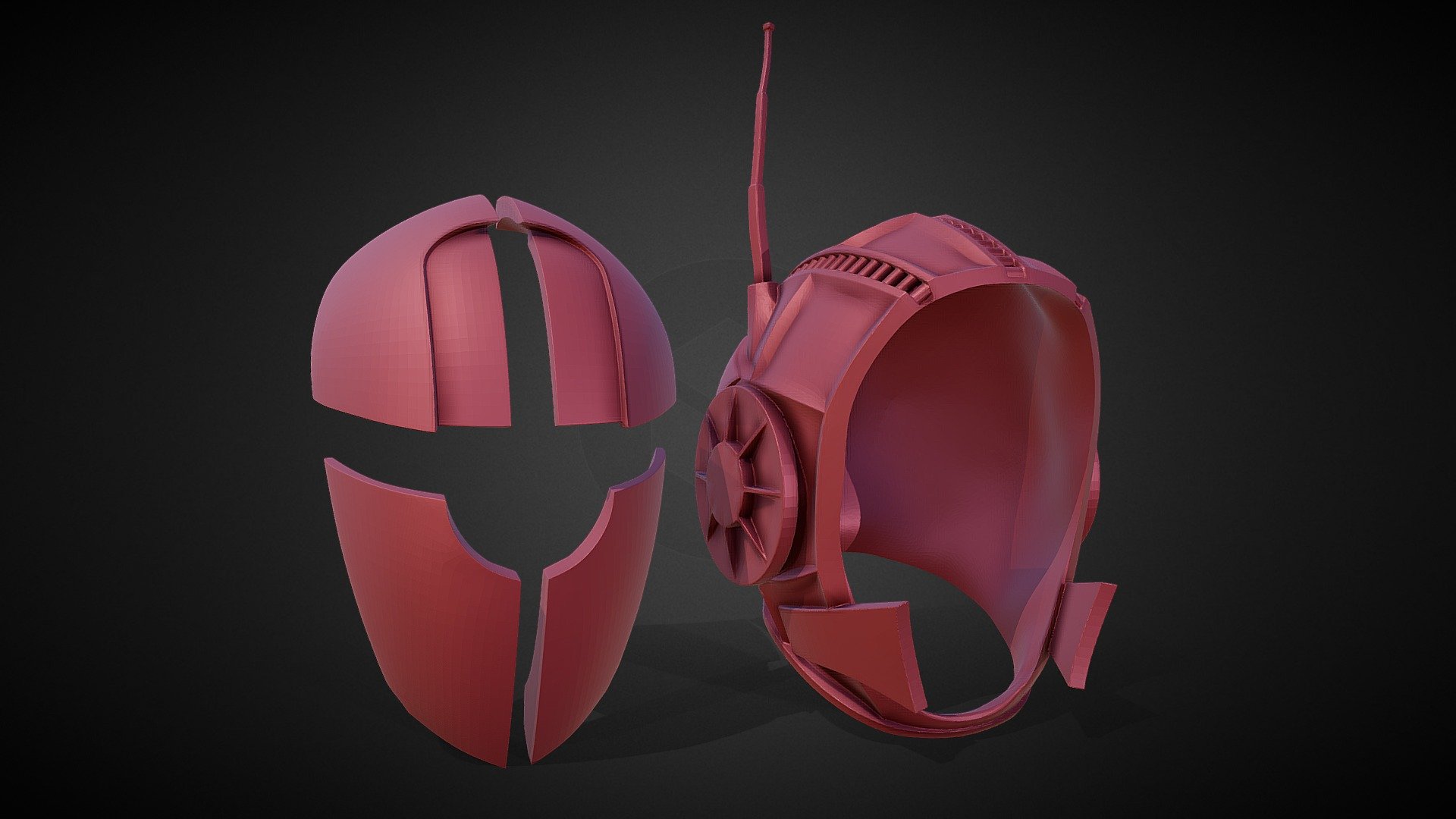 3D printable assaultron helmet from Fallout - Fallout Assaultron Helmet 3D printable - Buy Royalty Free 3D model by Ginger L.v.A (@gingerlva) 3d model