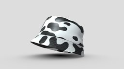 BucketHat-CowPattern💮📷 hat, cow, vroid, buckethat, vrm, vroidstudio
