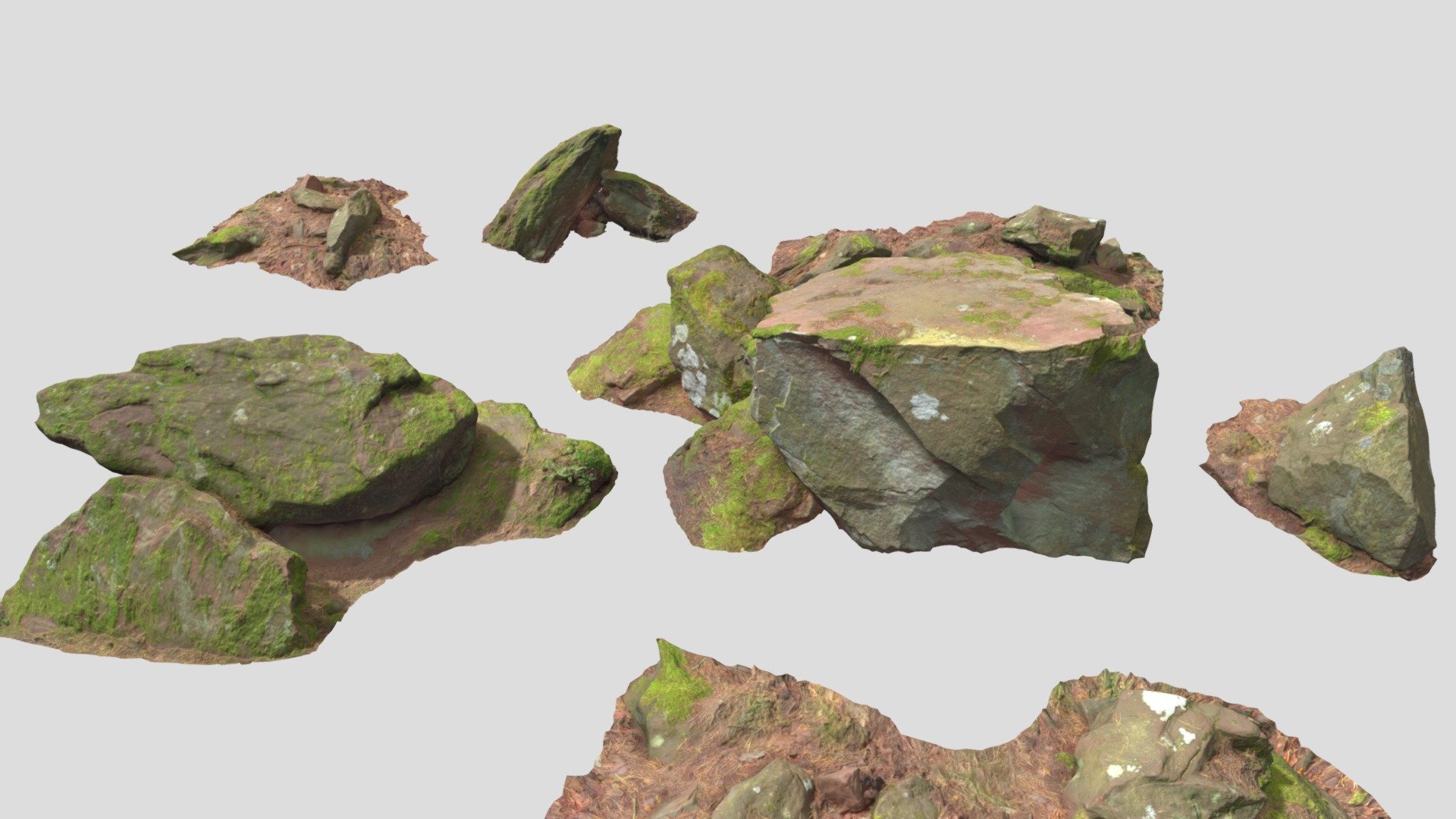Fully processed 3D scans: no light information, color-matched, etc.

Ready to use for all kind of CGI

Source Contains:
- .obj
- .fbx
- .blend

4K Textures:
- normal map
- albedo
- roughness

Please let me know if something isn't working as it should.

Realistic Rocks Stone Forest Pack Sandstone Scan - Rocks Stone Forest Pack Sandstone Scan - Buy Royalty Free 3D model by Per's Scan Collection (@perz_scans) 3d model