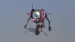 Vince low-polly, character, 3d-coat, cartoon, pbr, 3ds, animation, robot