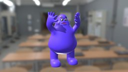 Grimace Shake cute, toy, purple, dance, rig, mcdonalds, adorable, grimace, character, cartoon, blender, lowpoly, creature, animation, funny, gameready, lively, grimacechallenge, gwiyomi