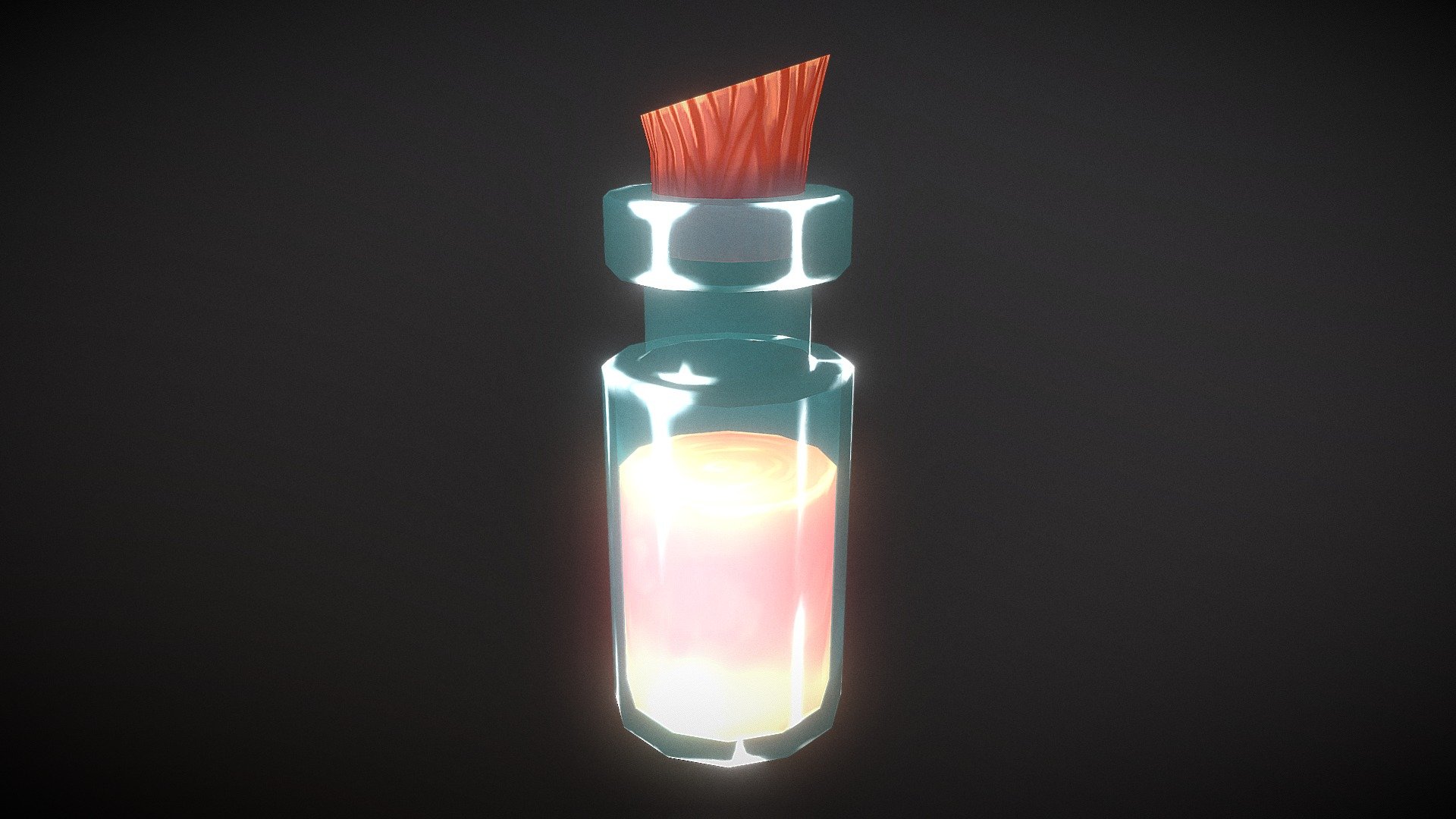 Magic Potion. This work is based on a concept art i found on pinterest. I used Blender for modeling and doing UVs, 3DCoat and Photoshop for texturing. Thanks and have a great day 3d model