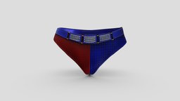 Brief Shorts With Belt , shorts, clothes, with, suicide, queen, squad, belt, harley, womens, quinn, underwear, harleyquinn, dresses, briefs, suicidesquad, pbr, low, poly, female
