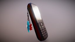 Retro cell phone (Mid-poly) cellphone, sfr, haribo, substancepainter, mobile