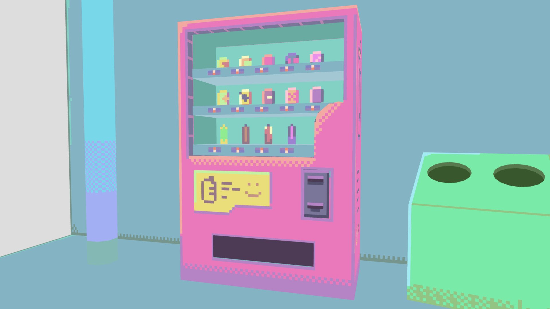 typical vending machine - Pixel Vending Machine - 3D model by Chavafei 3d model
