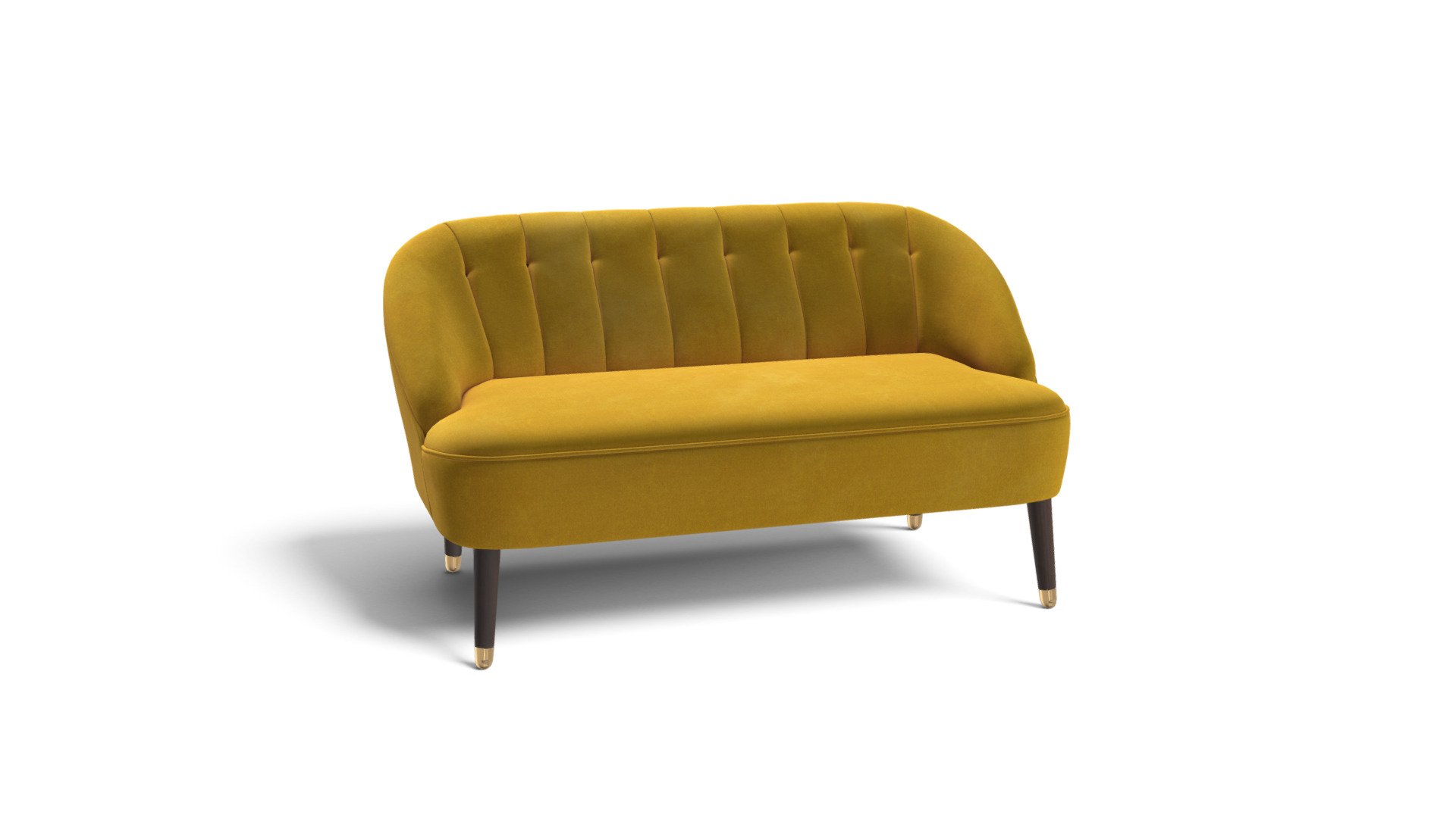 Margot 2 Seater Sofa, Antique Gold Velvet - Download Free 3D model by MADE.COM (@made-it) 3d model