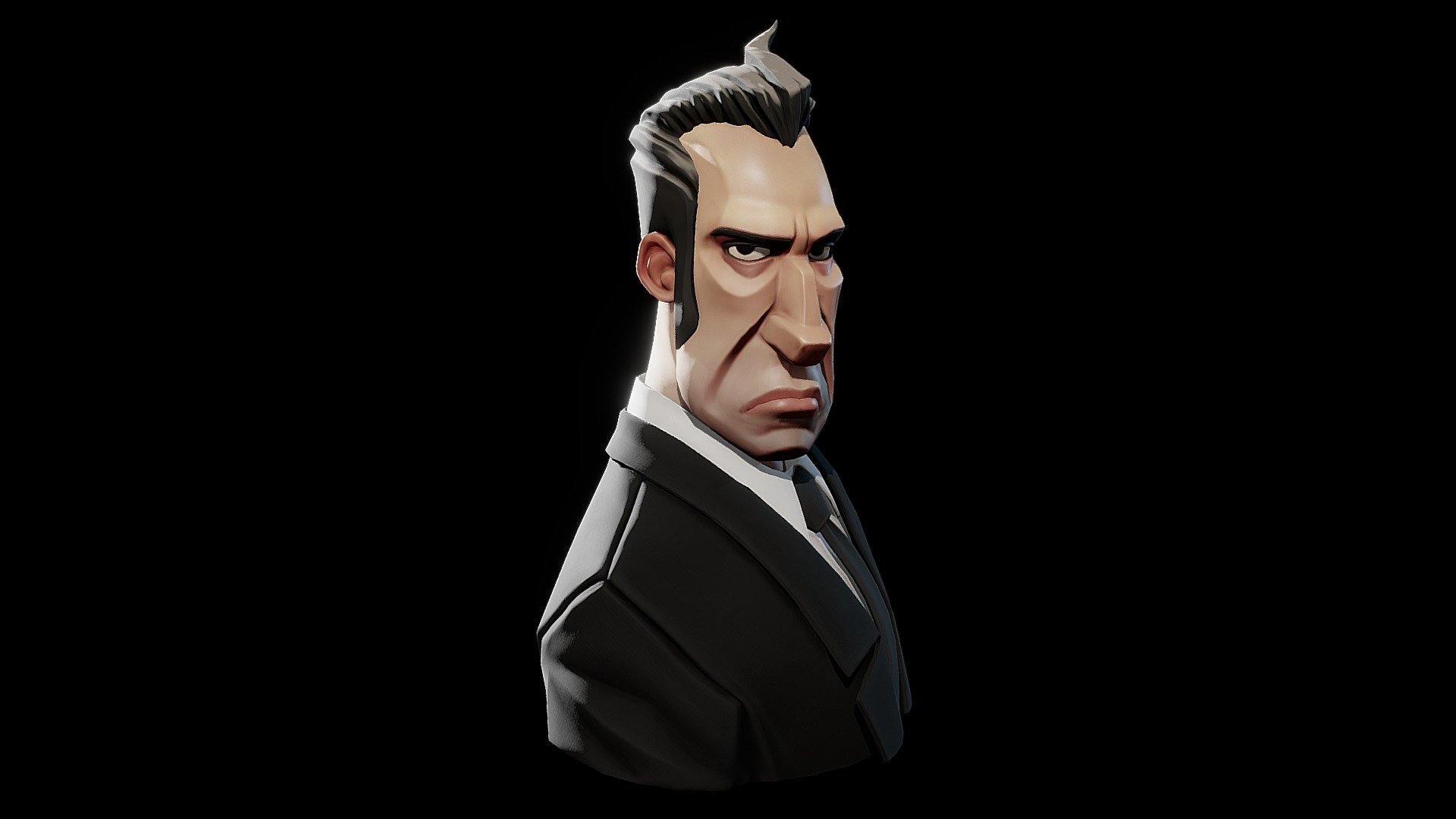 Training my cartoon skin textures and modeling skills with this really nice character based on a very cool concept by Florian Dreyer (https://www.artstation.com/artwork/n5x86) 😄

The ArtStation Post with nice Marmoset Renders : https://www.artstation.com/artwork/klaGx6 - Corporate Dude (concept by Florian Dreyer) - 3D model by MrGratin 3d model