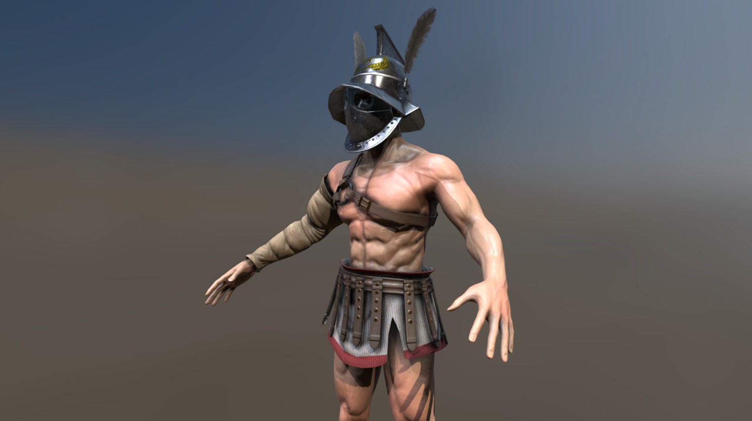 Samnite Roman-era gladiator model. Game-ready with 4K PBR textures. Designed for Unreal Engine 4. 

Helmet and Body are separate components 3d model