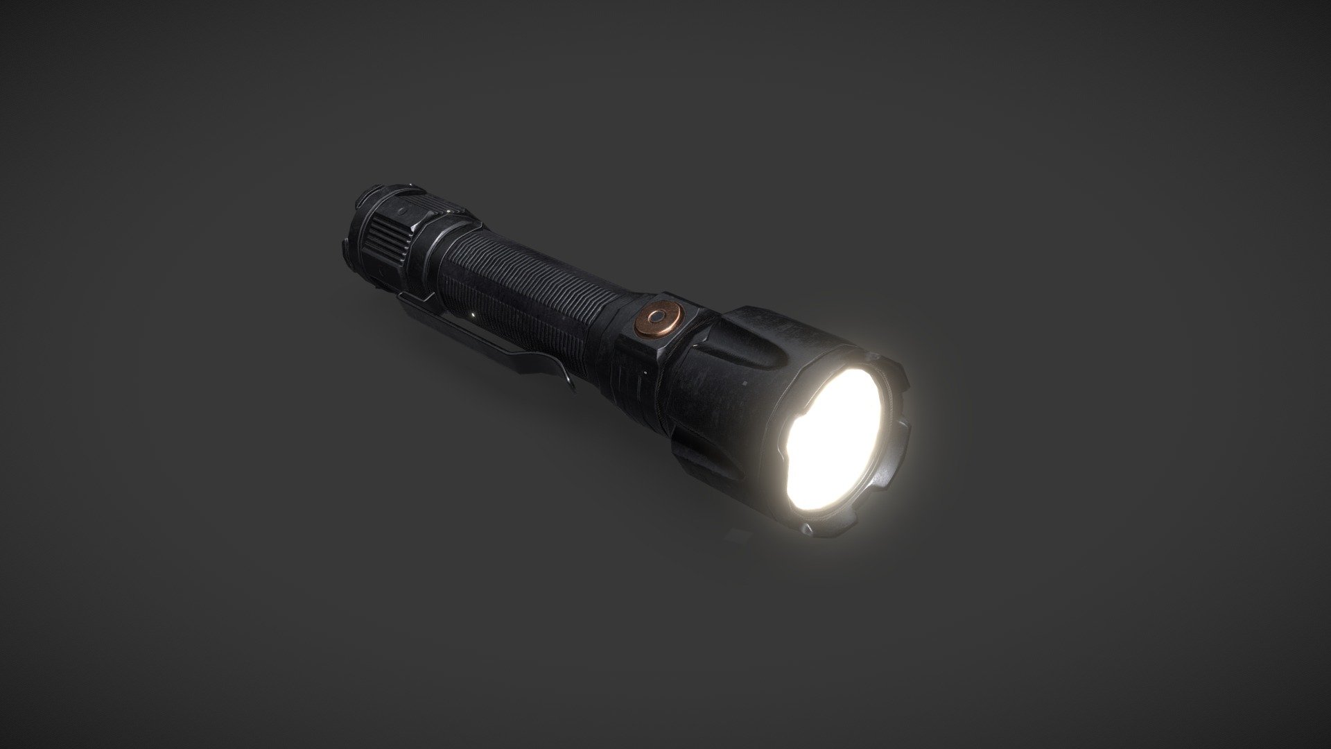 Just a handheld flashlight. I made it because it was lying on my desk while I was working. There were no other reasons :)
Possibly suitable for some &ldquo;horror game with a monster