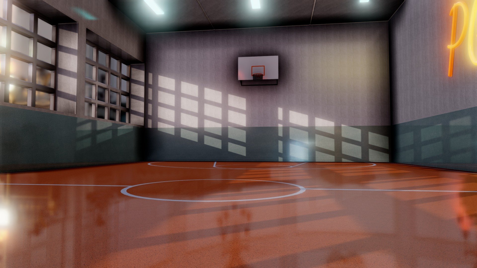 Basketball Court - Download Free 3D model by tiunov.se 3d model