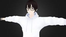 3D Anime Character boy for Blender 14