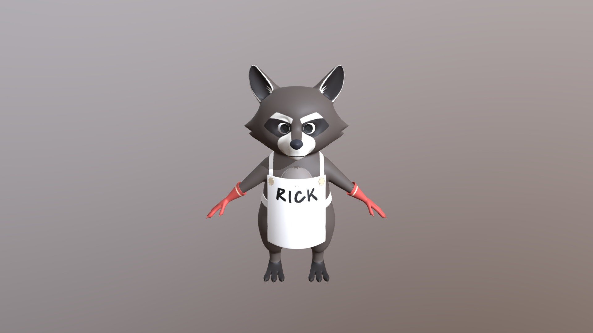 RacoonRick - 3D model by brirneysheen 3d model