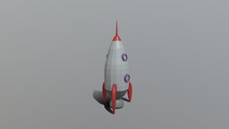 Low Poly Space Ship flying, rocket, rocketship, substancepainter, unity, blender, lowpoly, low, poly, ship, space, spaceship