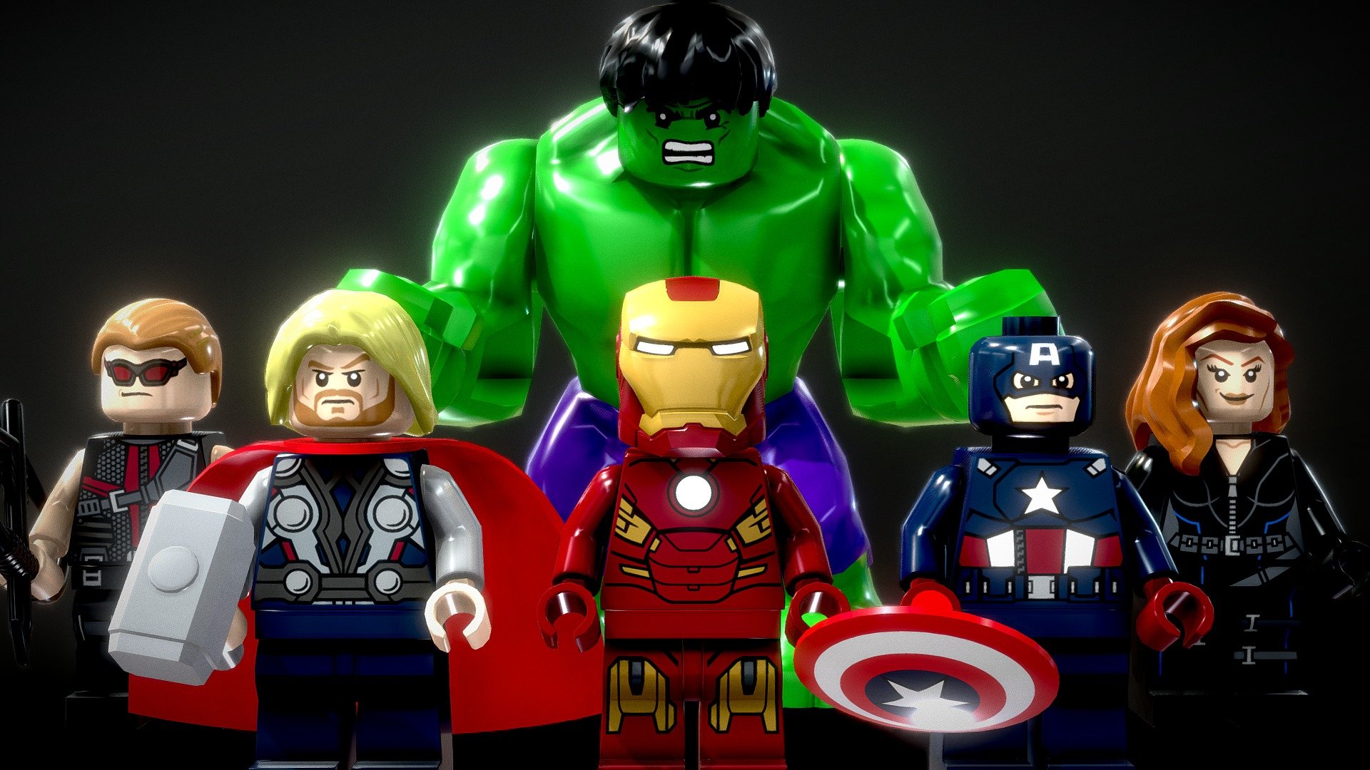 Created in 3DS Max 2019 - LEGO - Avengers 1 Pack - Buy Royalty Free 3D model by Vincent Yanez (@vinceyanez) 3d model