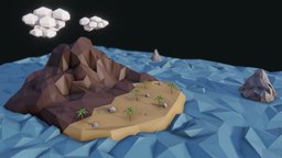 Low Poly Tropical Island