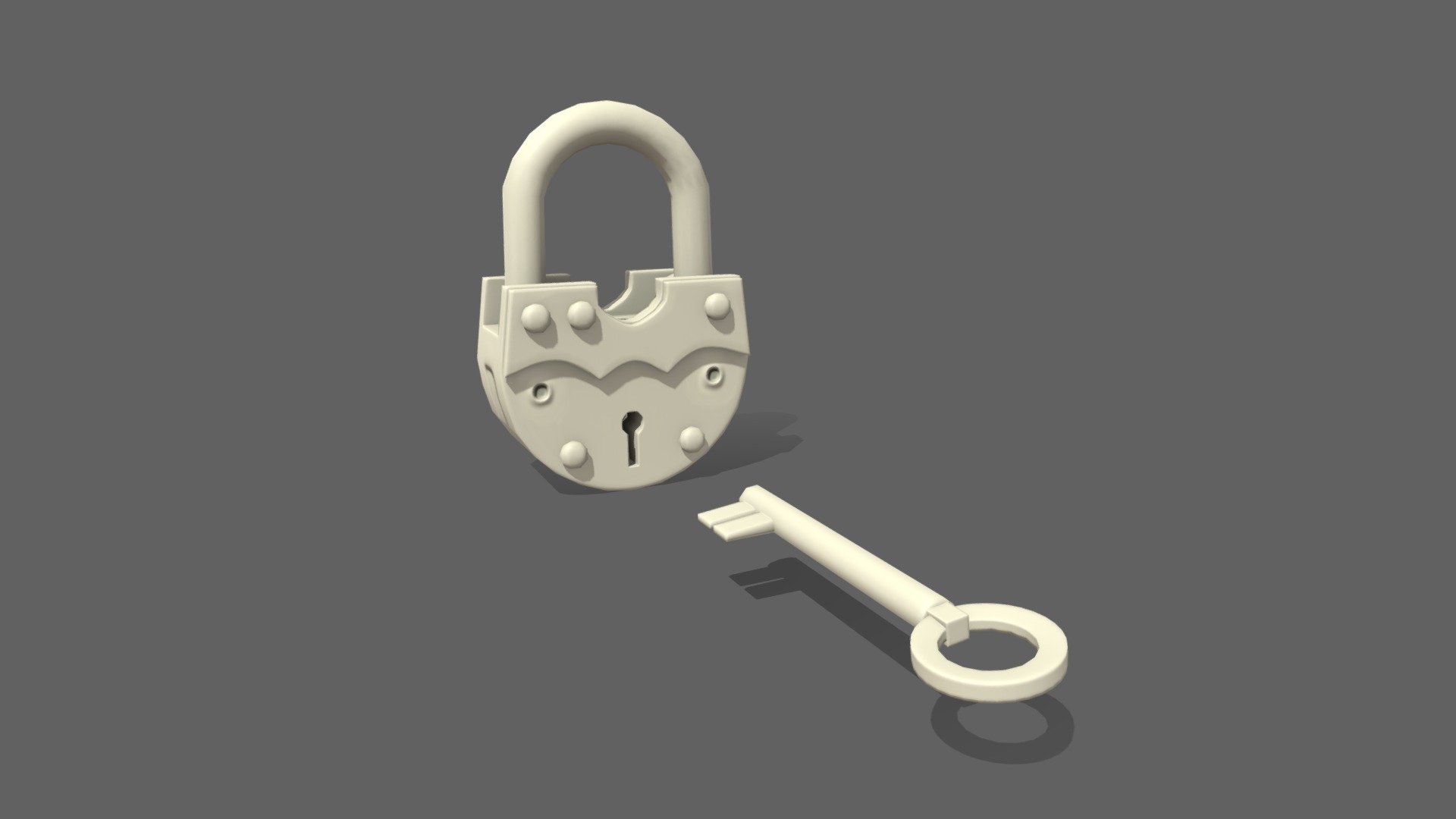 XYZ School homework 3/3 - Padlock Low Poly AO and Normal Map - Download Free 3D model by Gregsterius 3d model