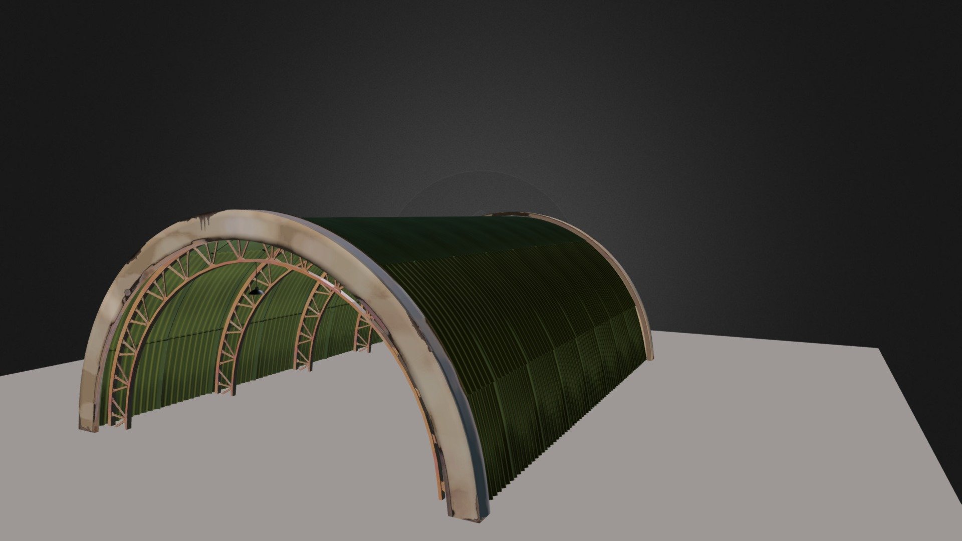 Military hangar / hangar militaire.  - hangar.blend - 3D model by mrcyb 3d model
