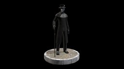 Plague Doctor doctor, bloodborne, blender, lowpoly, gameasset, characters