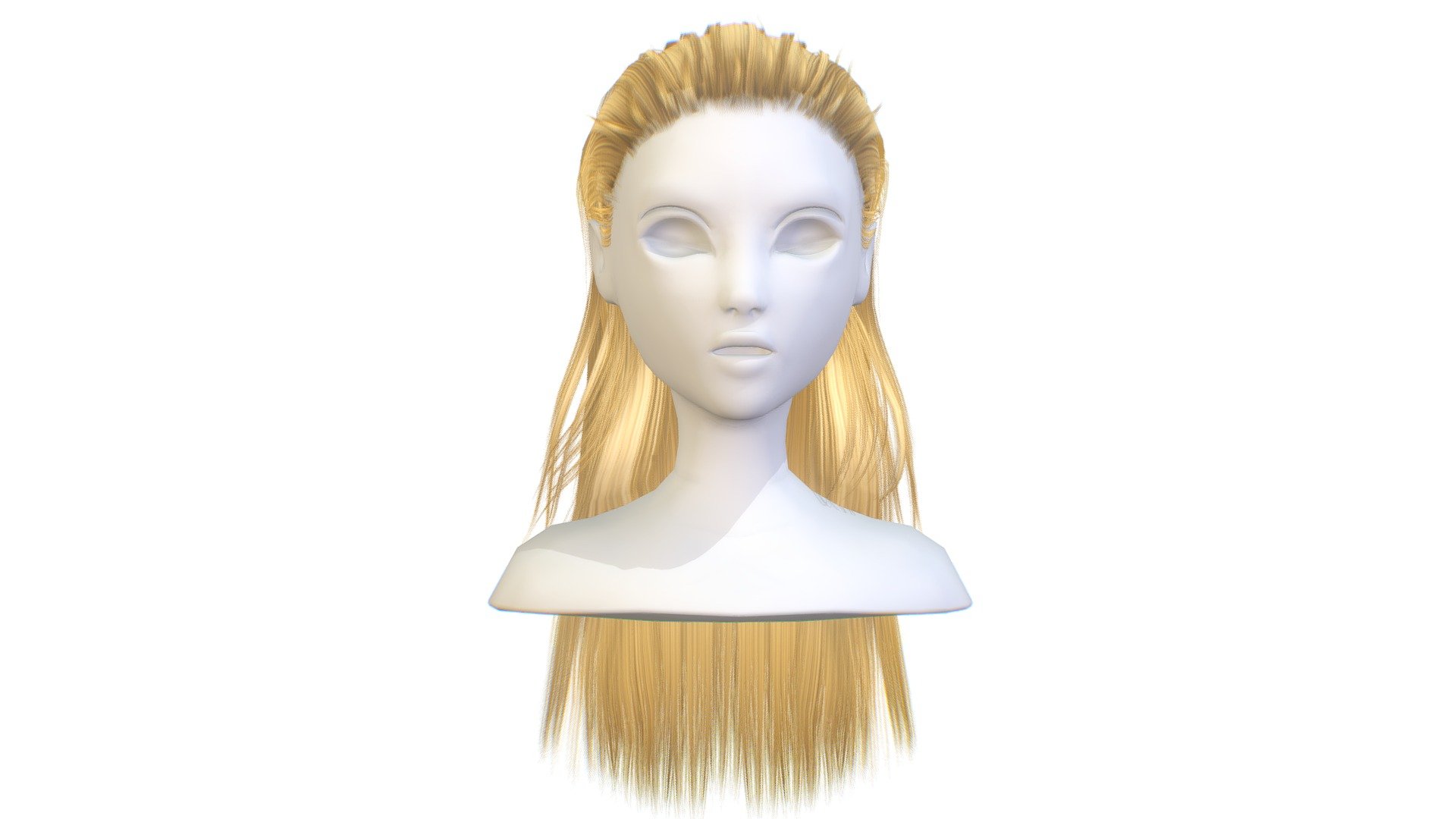 cartoon lush female haircut of medium length - cartoon lush female 003 haircut of long - Buy Royalty Free 3D model by Oleg Shuldiakov (@olegshuldiakov) 3d model