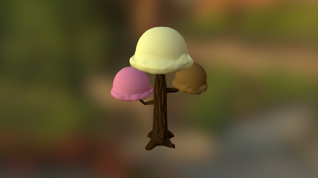For class project - Icecream tree - 3D model by biancandy 3d model