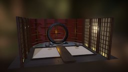 Shoguns Altar Room room, japan, altar, realistic, zen, maya, scifi, futuristic, sword, fantasy, modular, environment