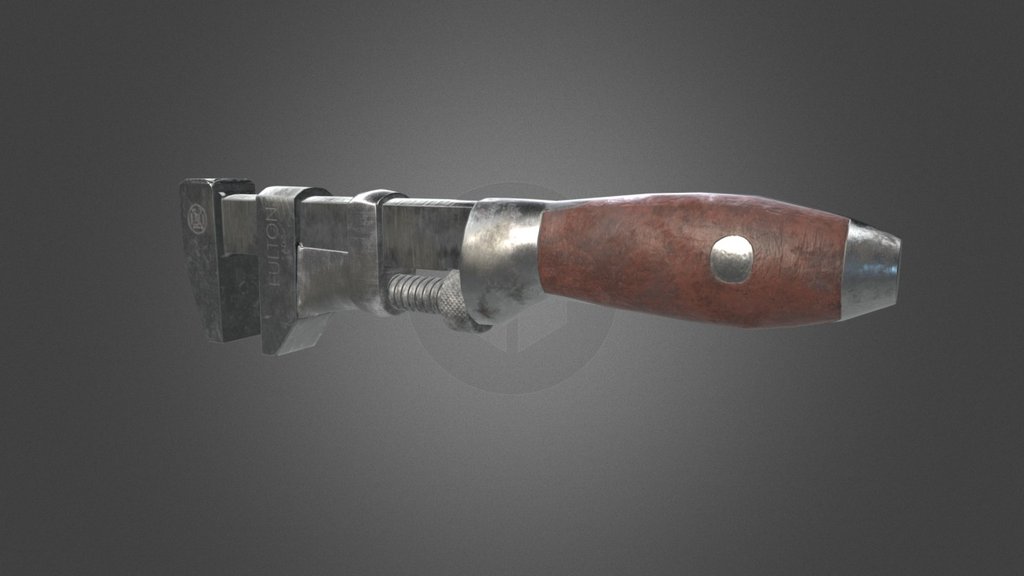 Here is an old pipe wrench I practiced substance painter on for the first time 3d model