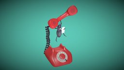 Bugged Phone spy, challenge, bug, vintage, retro, phone, fbi, notepad, espionage, rotary-dial, rotaryphone, sketchfabweeklychallenge, vintage-phone, rotary-phone