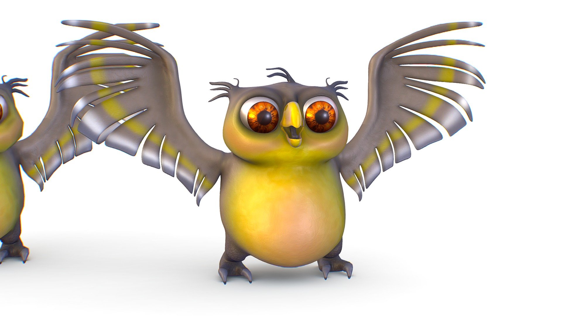 Subdivision Toon Red Bird Owl - Maya file included - Subdivision Toon Grey Bird Owl - Buy Royalty Free 3D model by Oleg Shuldiakov (@olegshuldiakov) 3d model