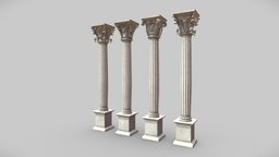 Classical Pillars V2 roman, roman-archaeology, corinthian-capital, classical-archaeology, classical-architecture