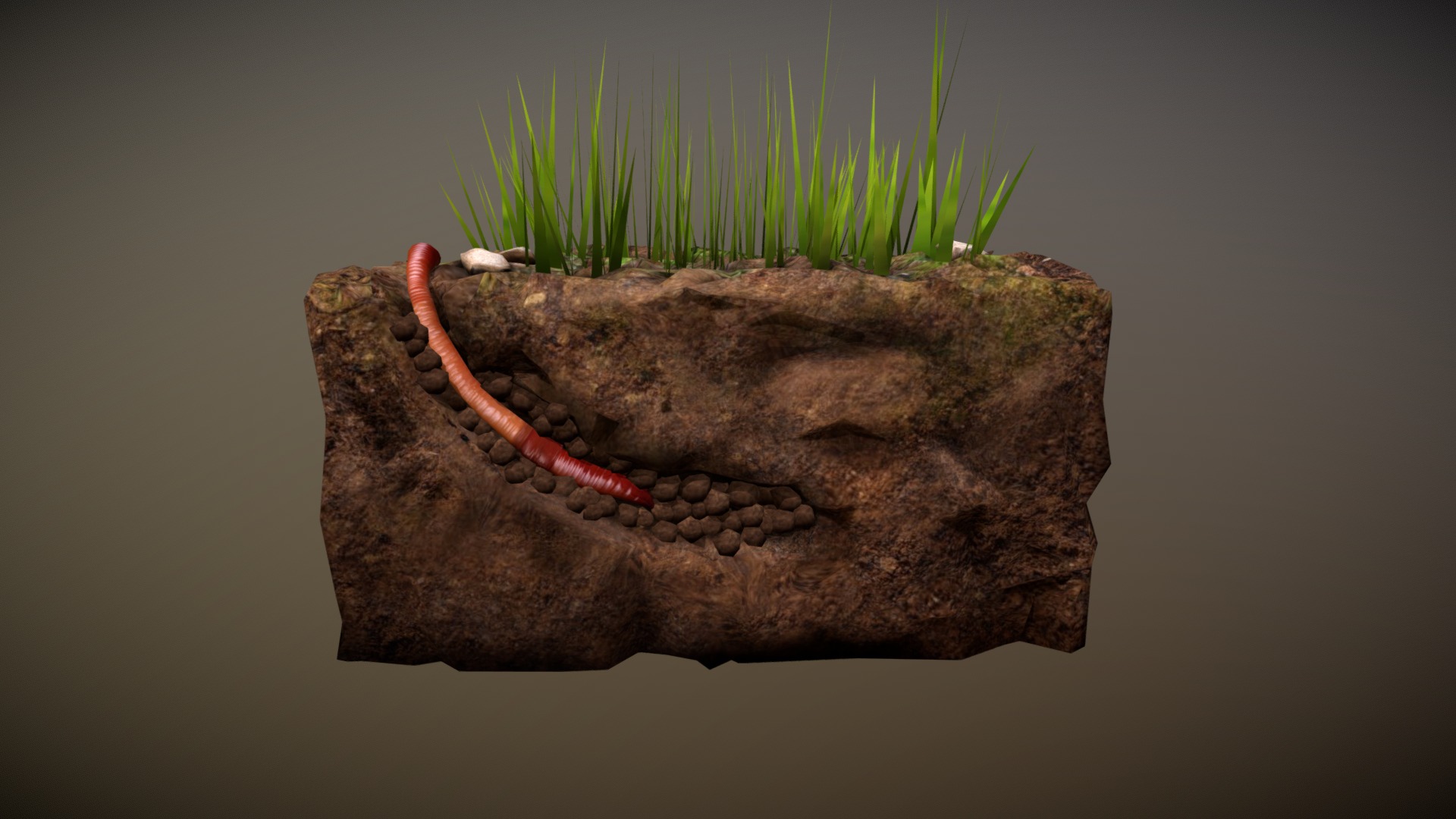AR work portfolio - Earthworm - 3D model by Gavin Ma (@gavinma718) 3d model