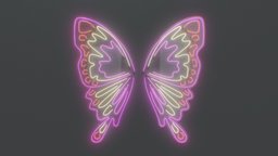 Butterfly Wings 2 modern, led, photo, frame, cute, other, set, club, event, architectural, wings, tube, angel, electronics, sign, butterfly, selfie, decor, neon, advertising, glass, decoration, street, light, wall, neonflex, noai