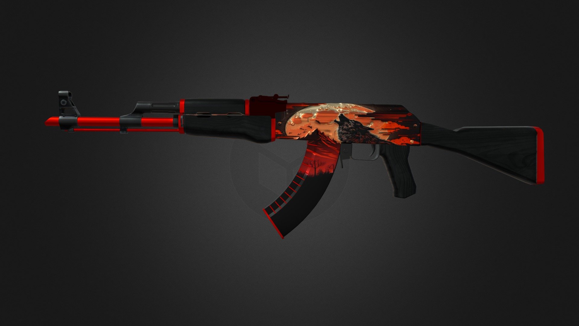 AK47 | Bloodmoon - AK47 | Bloodmoon - 3D model by GodzeraPlays 3d model