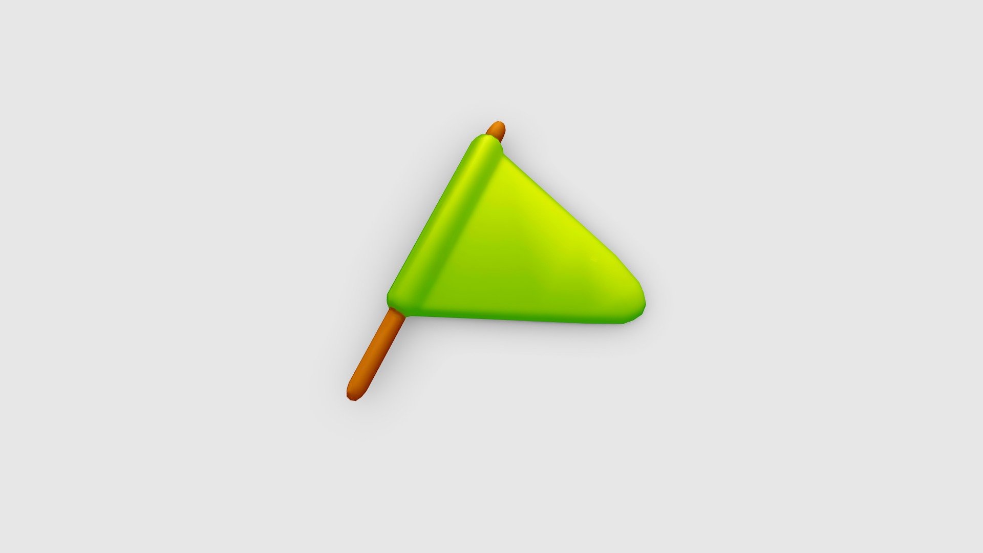 Cartoon green flag Low-poly 3D model - Cartoon green flag - 3D model by ler_cartoon (@lerrrrr) 3d model