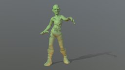 Zombie Male 2 Shamble Heroic miniature, dnd, miniatures, ghoul, pathfinder, wargaming, dungeons-and-dragons, zombie