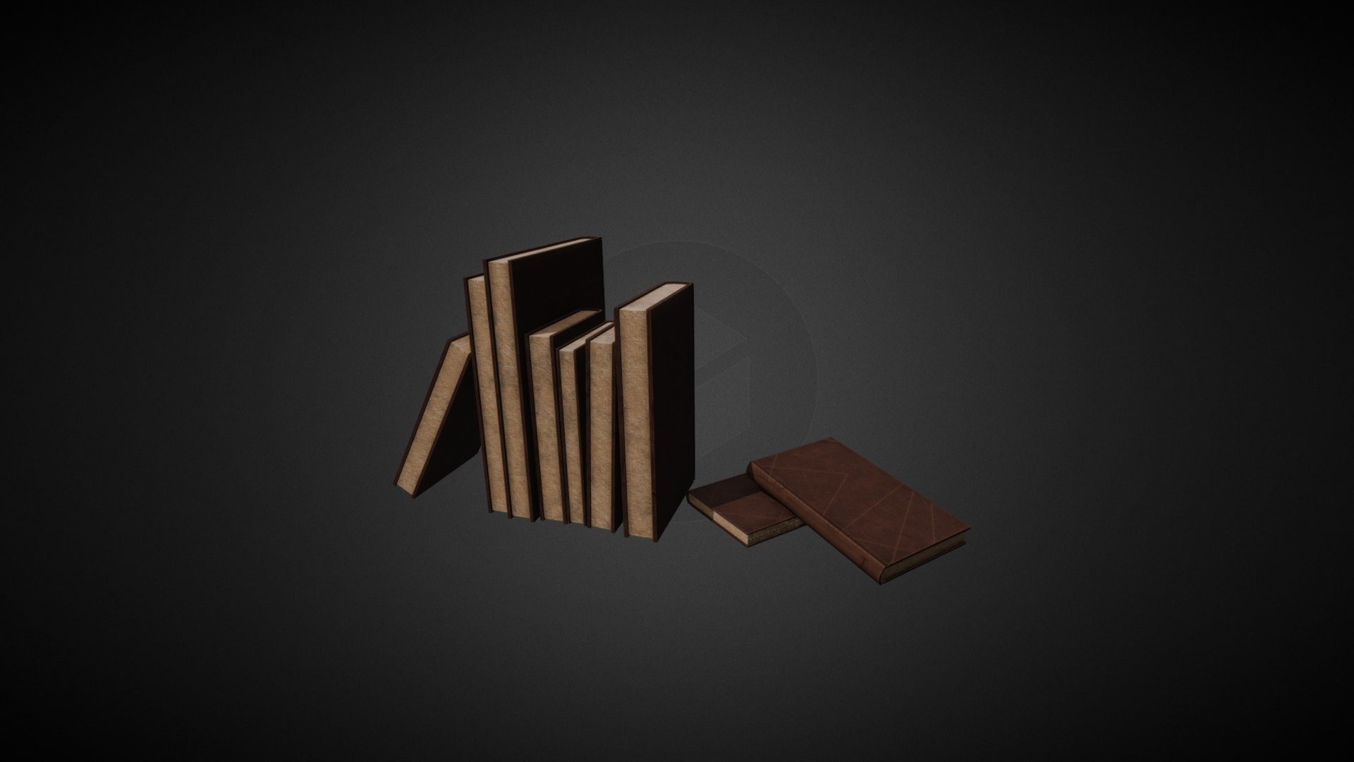 Collection of game-ready leather books - Leather Books - Download Free 3D model by Boooooop (@boooop) 3d model