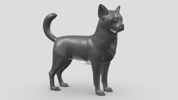 Chihuahua V1 3D print model stl, dog, pet, animals, figurine, 3dprinting, doge, 3dprint, dogstl, stldog