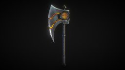Forge Axe gadget, people, paint, prop, painted, weapon-sci-fi, props-assets, stylised-handpainted, weapon-3dmodel, props-game, stylized-environment, pbr-texturing, weapon, pbr, lowpoly, gameart, axe, stylized, environment