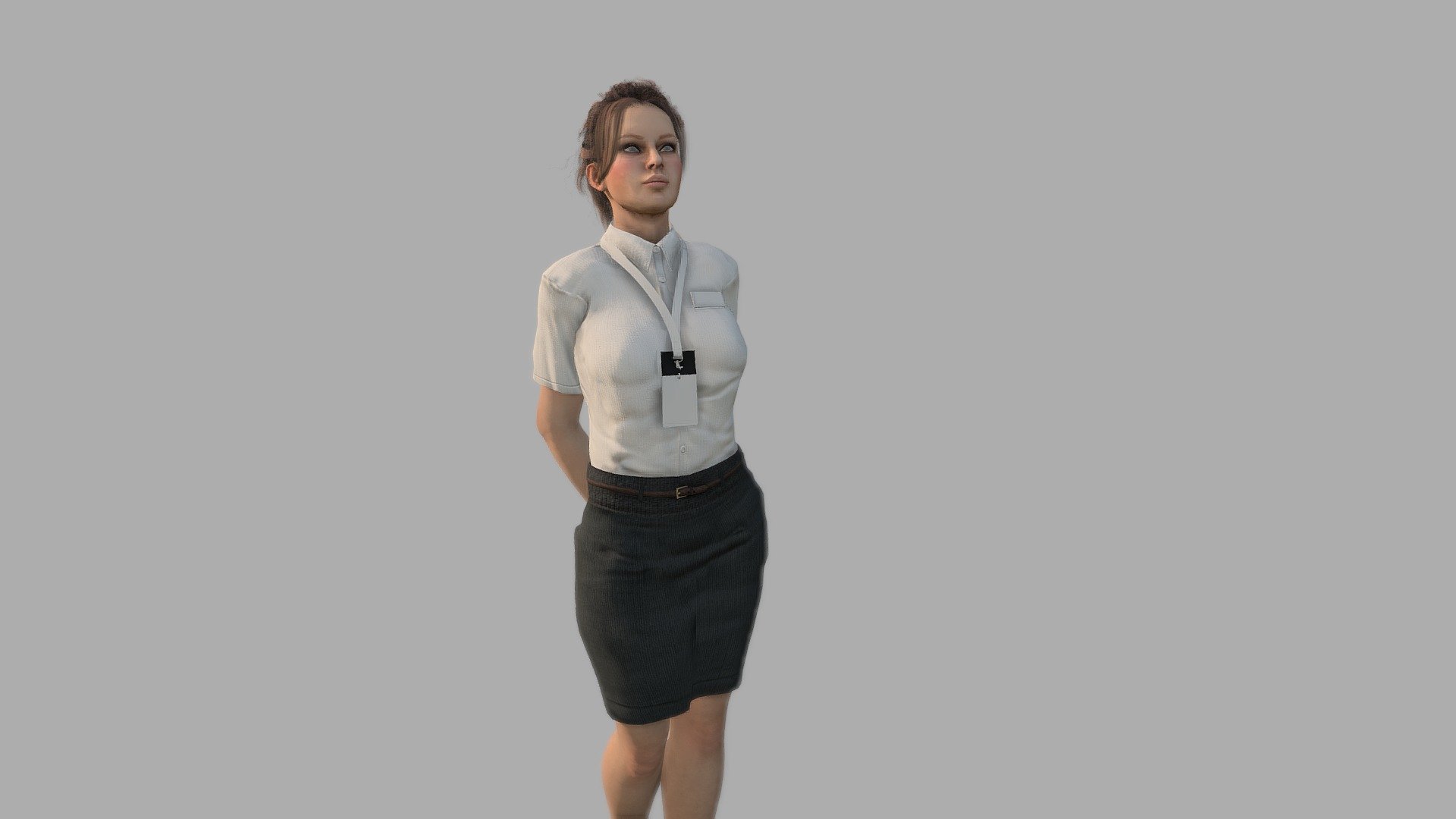 Airhostess character made in Character Creator 3 3d model