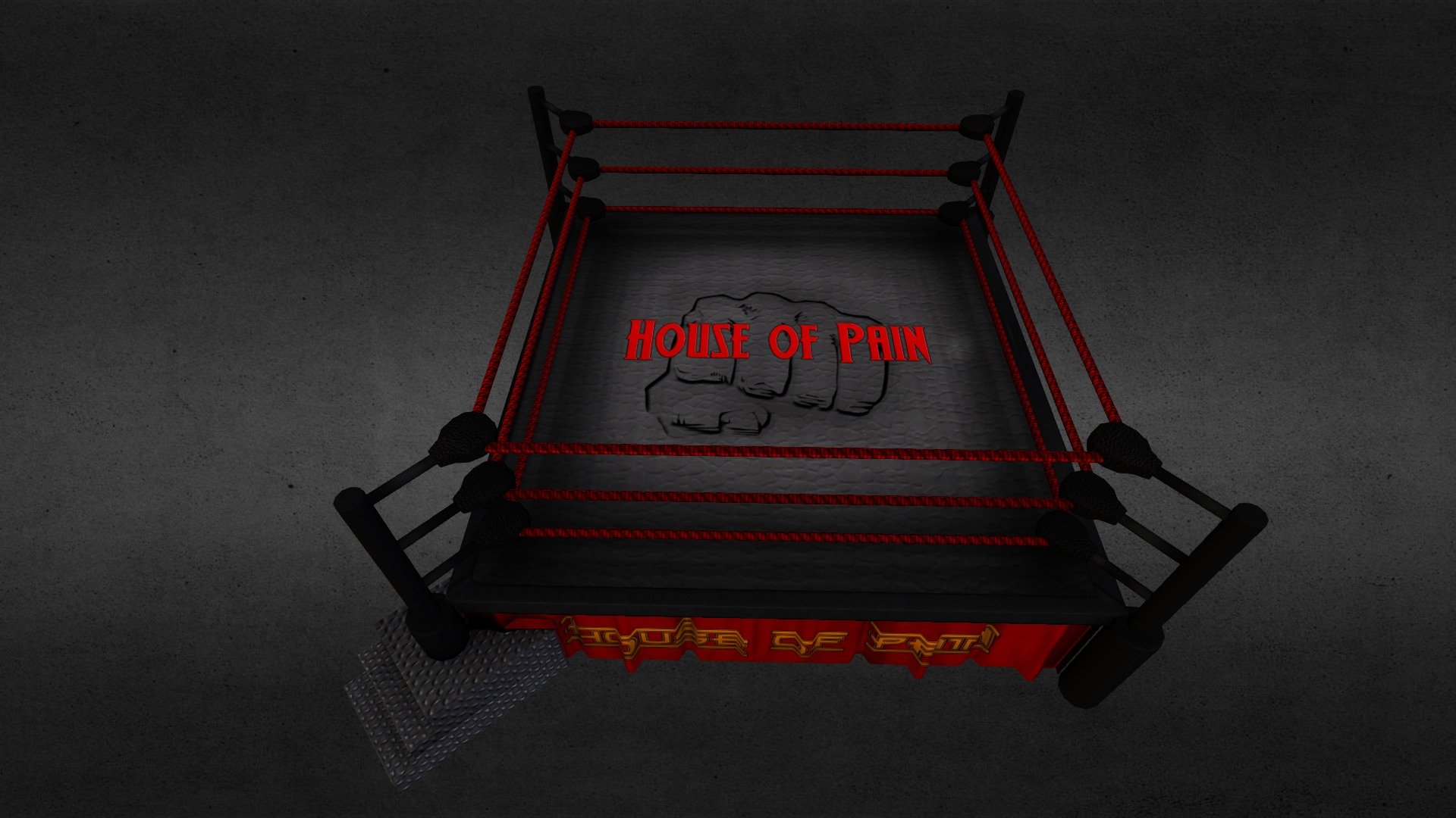 House of Pain 
Wrestling Ring 
Unity Game 
WIP - House of Pain - Wrestling Ring - Unity Game WIP - 3D model by DevinKeys 3d model
