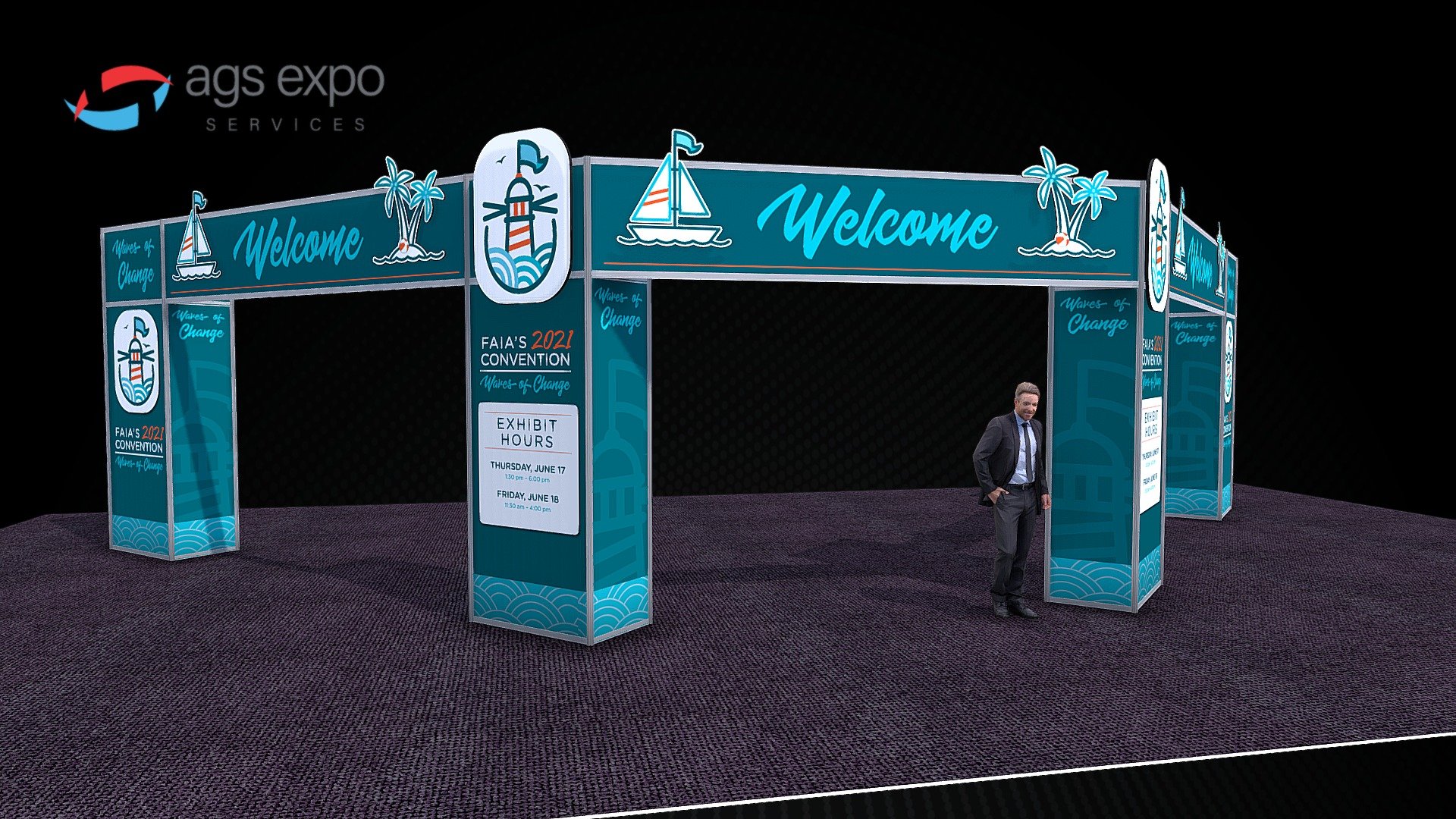 FAIA 2021 - ENTRANCE UNIT - 3D model by AGS Expo Services (@AGS-EXPO) 3d model