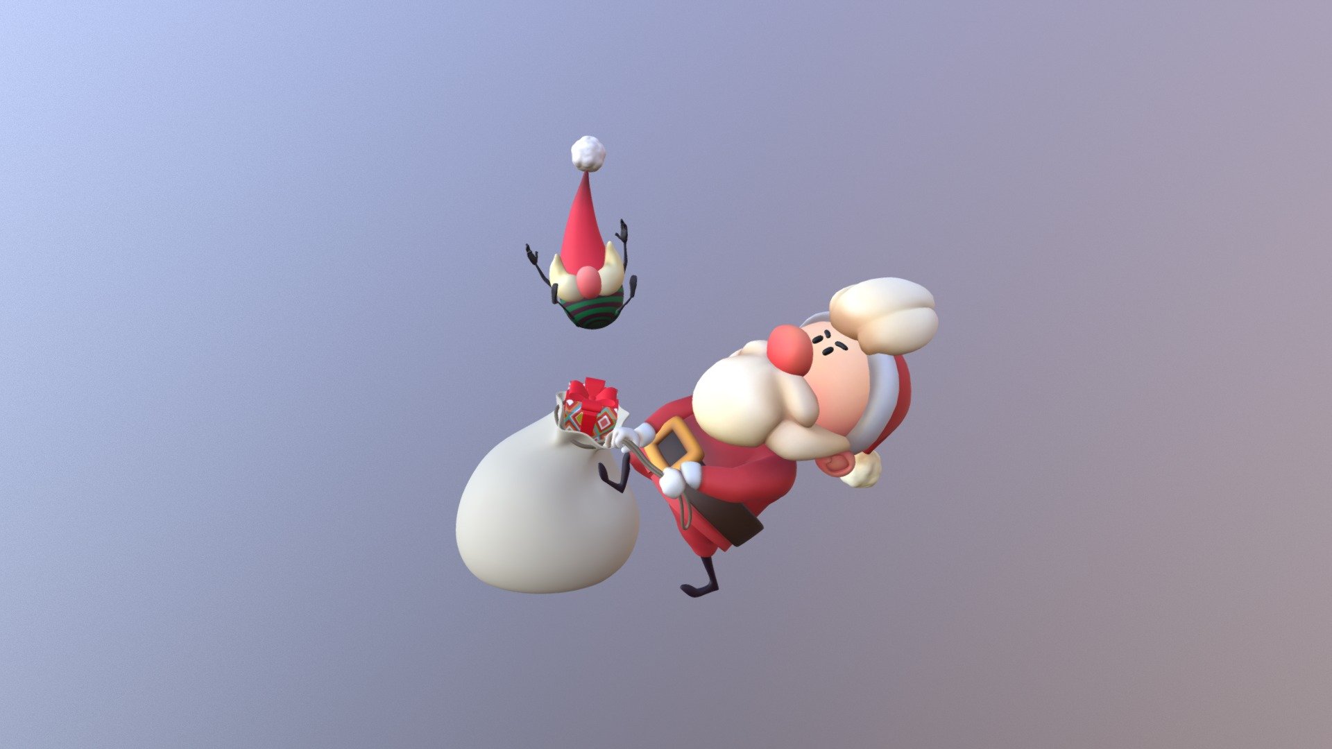 Merry Christmas all of you! :D - Santa Scene - 3D model by ajpana 3d model
