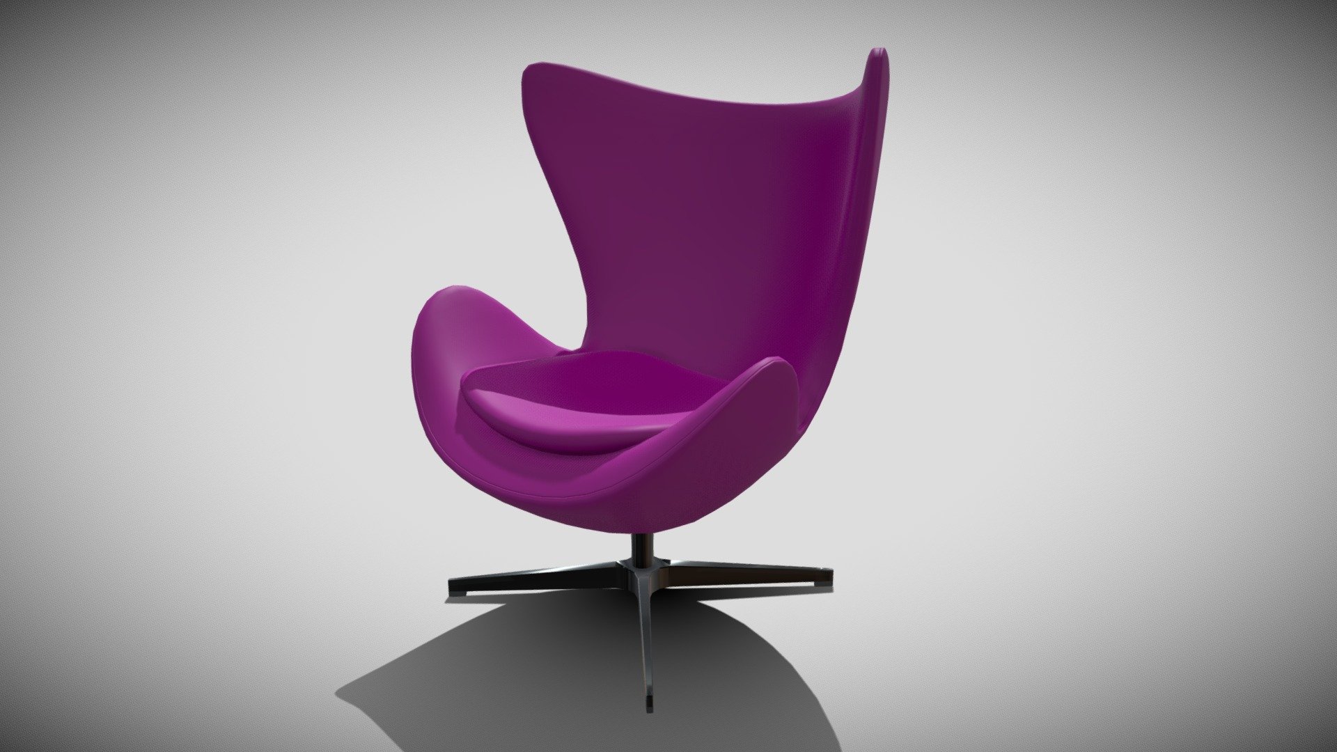Detailed Arne Jacobsen chair - Egg Chair - Buy Royalty Free 3D model by Giimann 3d model